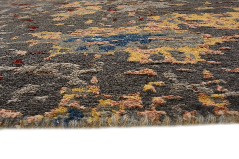 Designermatta runt  - 182 x 180 cm - flerfärgad