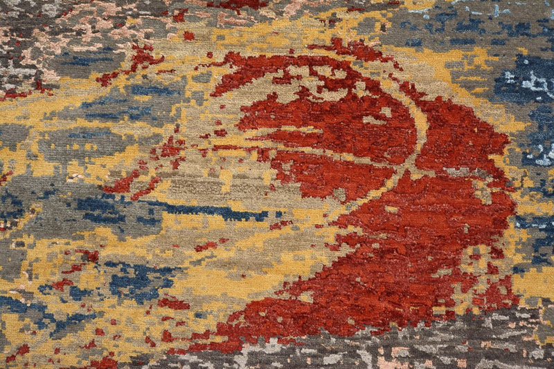 Designermatta runt  - 182 x 180 cm - flerfärgad