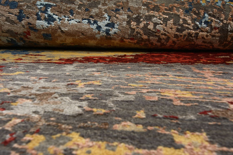 Designermatta runt  - 182 x 180 cm - flerfärgad