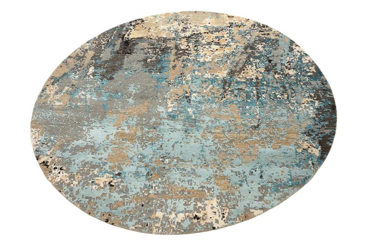 Designermatta runt  - 179 x 176 cm - flerfärgad