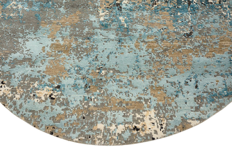 Designermatta runt  - 179 x 176 cm - flerfärgad