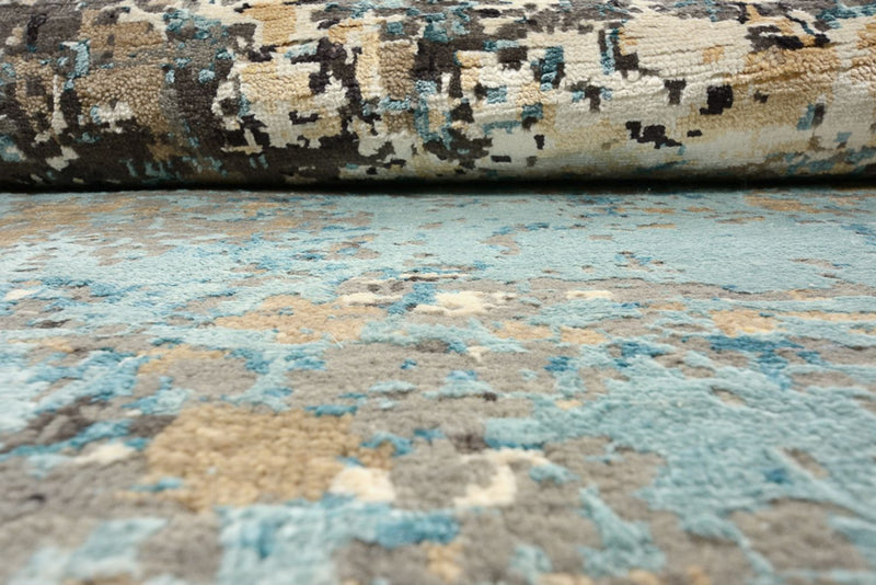 Designermatta runt  - 179 x 176 cm - flerfärgad