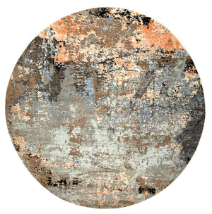 Designermatta runt  - 243 x 241 cm - flerfärgad