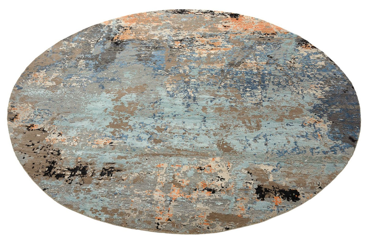 Designermatta runt  - 243 x 241 cm - flerfärgad