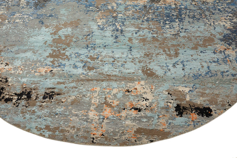 Designermatta runt  - 243 x 241 cm - flerfärgad