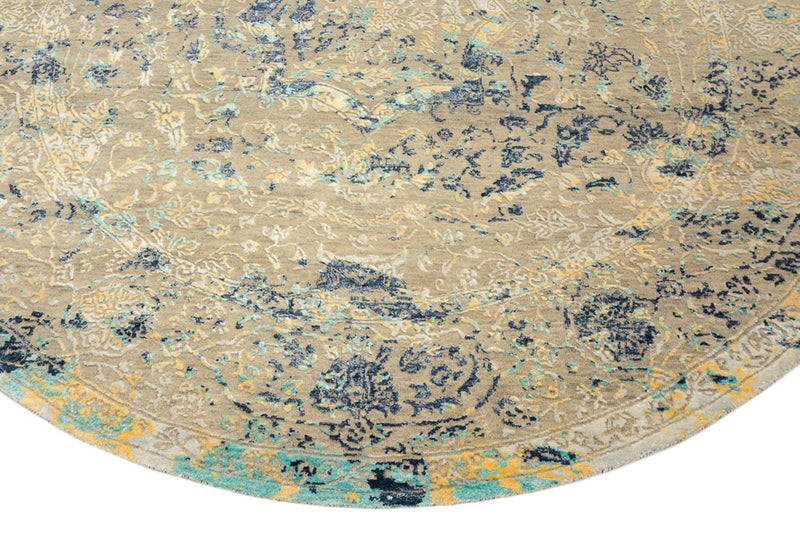 Designermatta runt  - 201 x 199 cm - flerfärgad