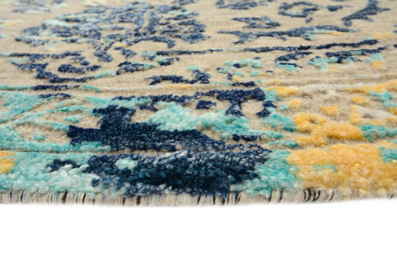 Designermatta runt  - 201 x 199 cm - flerfärgad