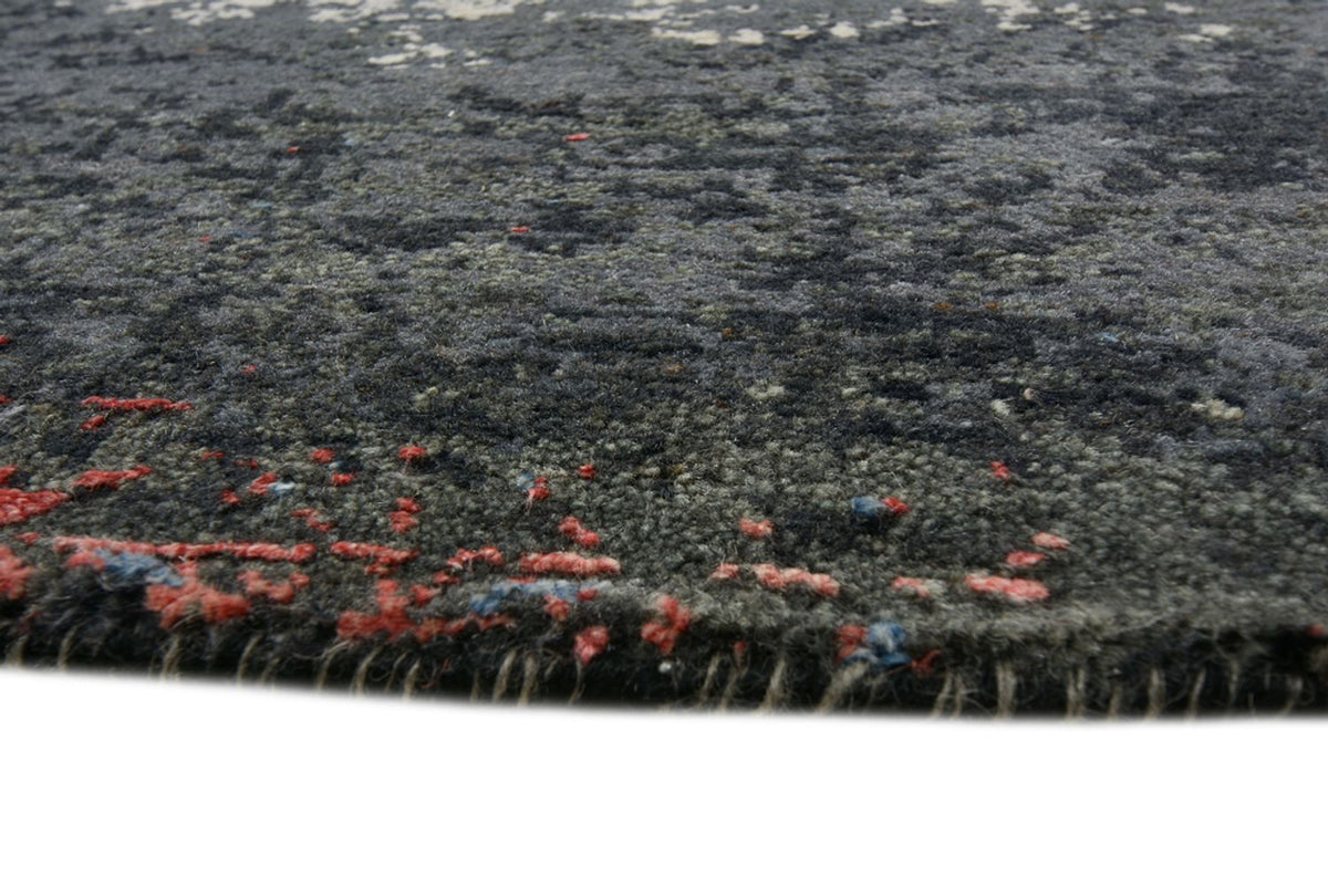 Designermatta runt  - 185 x 183 cm - flerfärgad