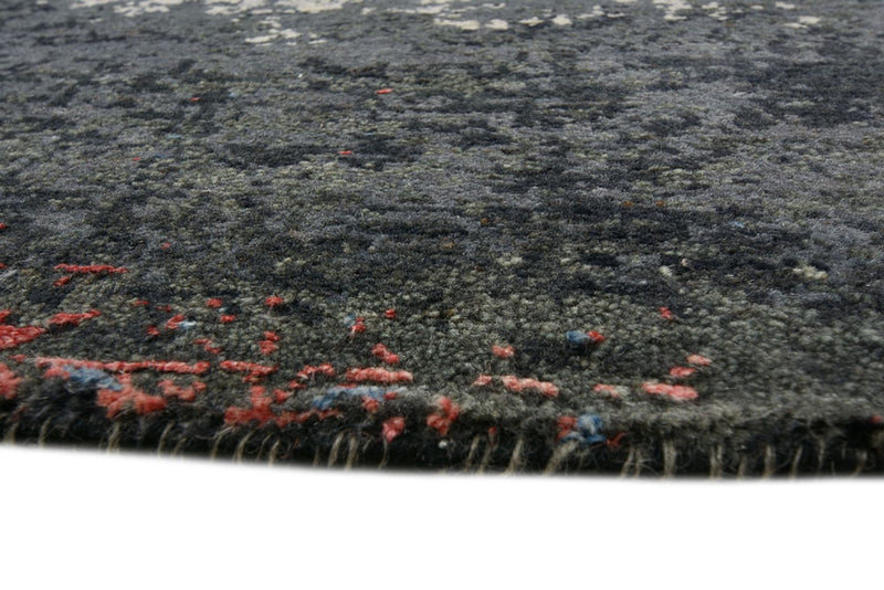 Designermatta runt  - 185 x 183 cm - flerfärgad