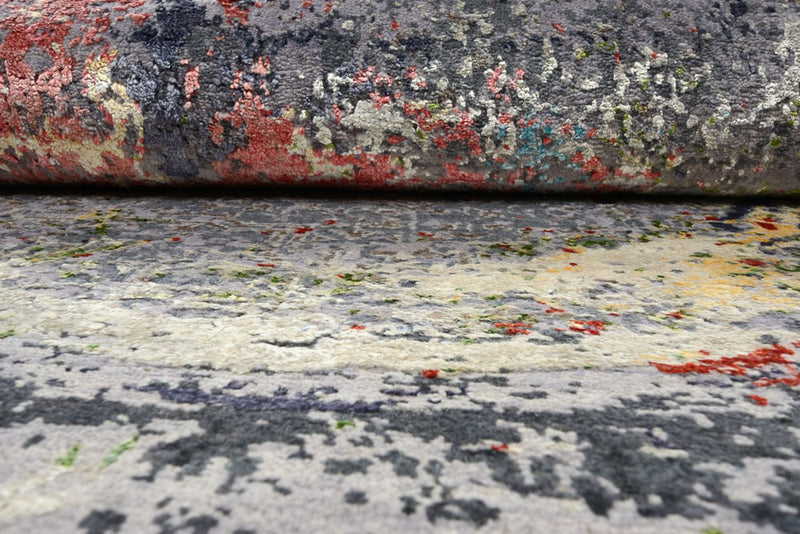 Designermatta runt  - 185 x 183 cm - flerfärgad