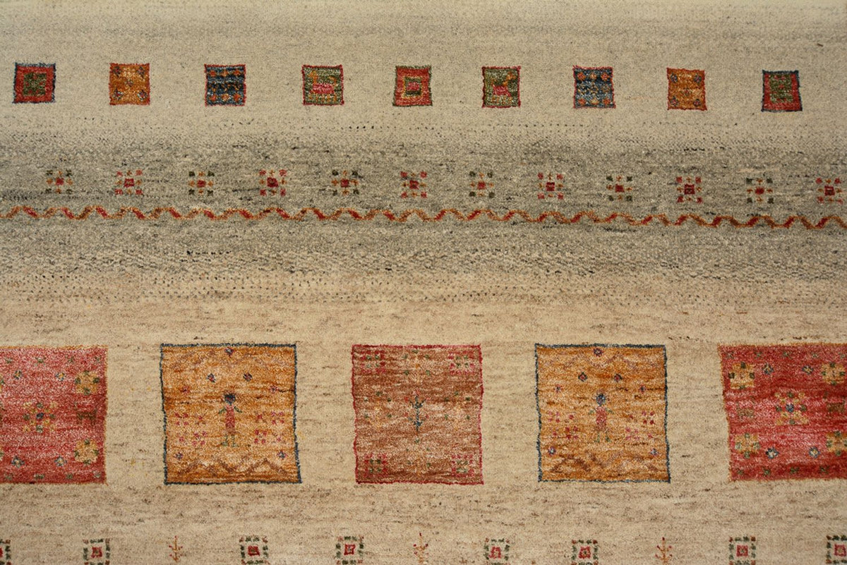 Gabbeh-mattan - Loribaft Indus kvadrat  - 205 x 203 cm - flerfärgad