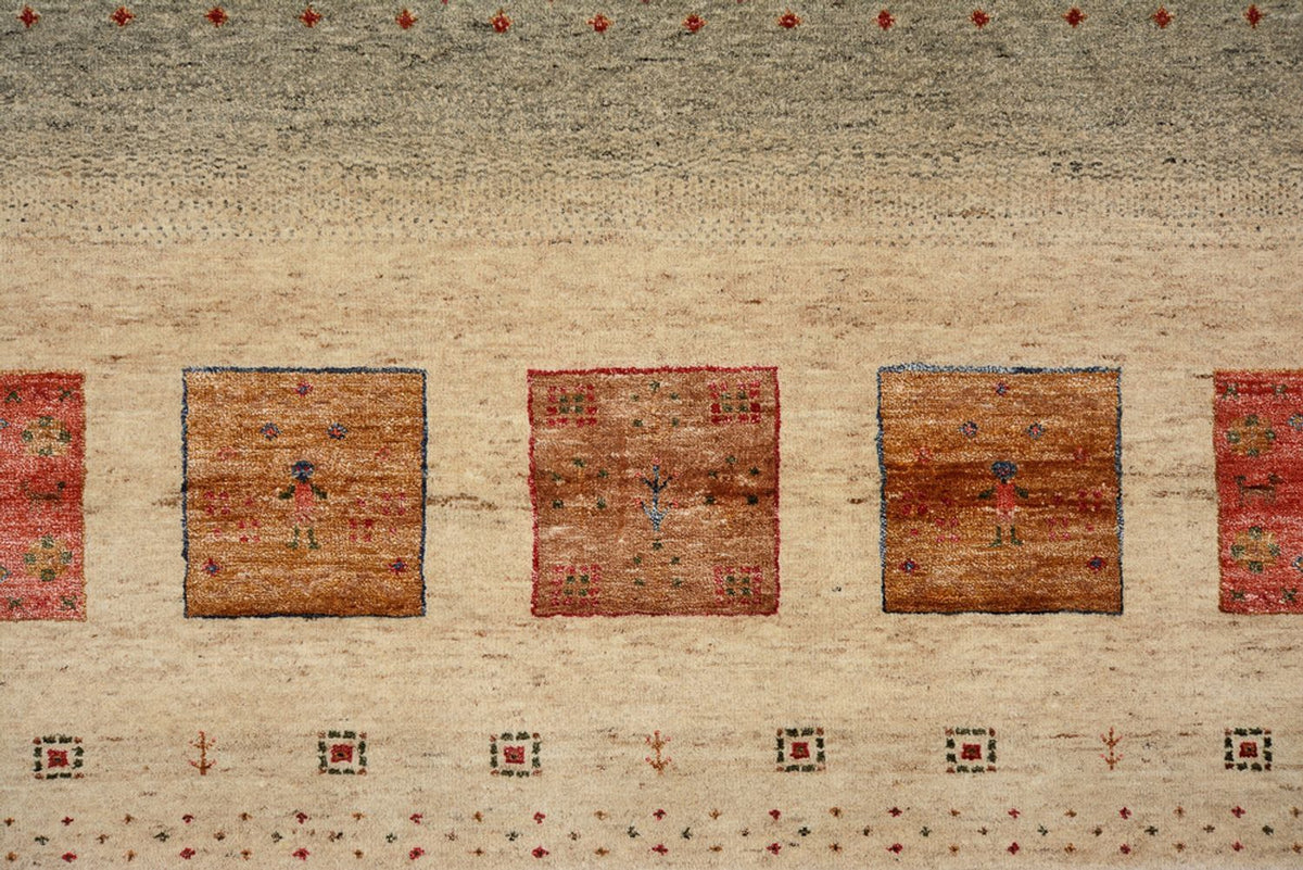 Gabbeh-mattan - Loribaft Indus - 302 x 206 cm - flerfärgad