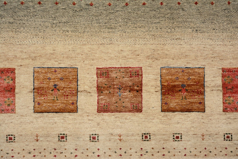 Gabbeh-mattan - Loribaft Indus - 302 x 206 cm - flerfärgad