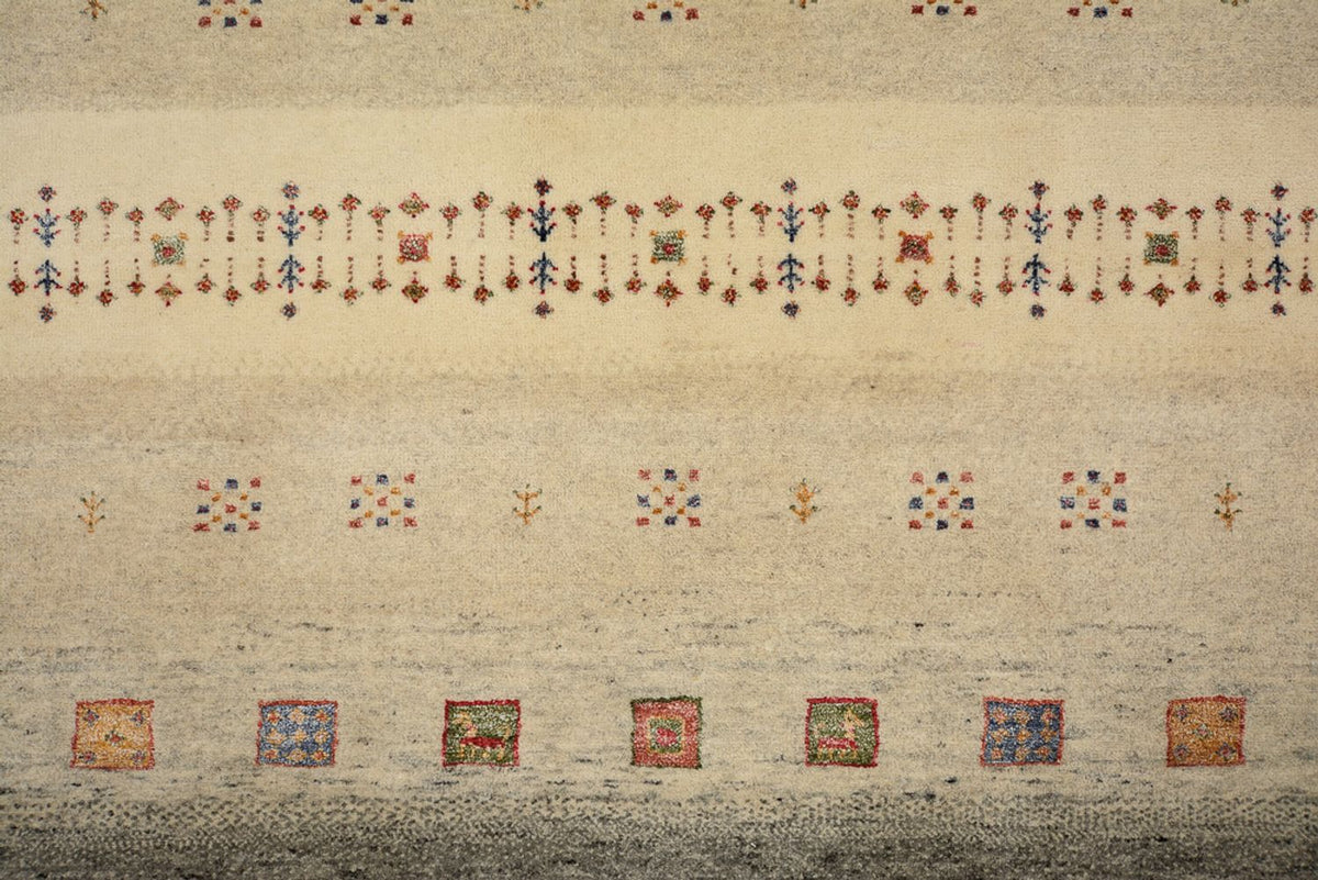 Gabbeh-mattan - Loribaft Indus kvadrat  - 206 x 205 cm - flerfärgad