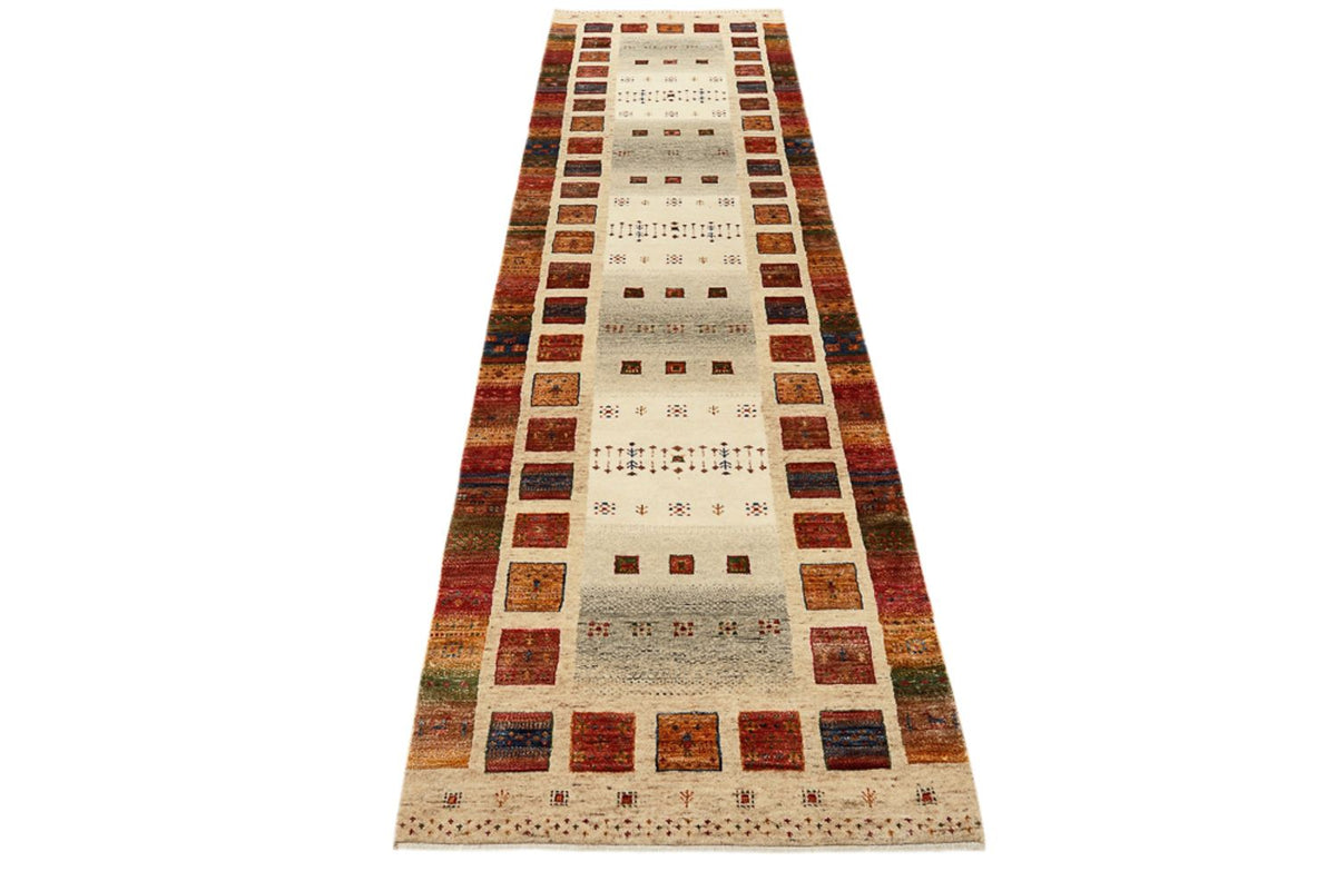 Runner Gabbeh-mattan - Loribaft Indus - 295 x 82 cm - flerfärgad