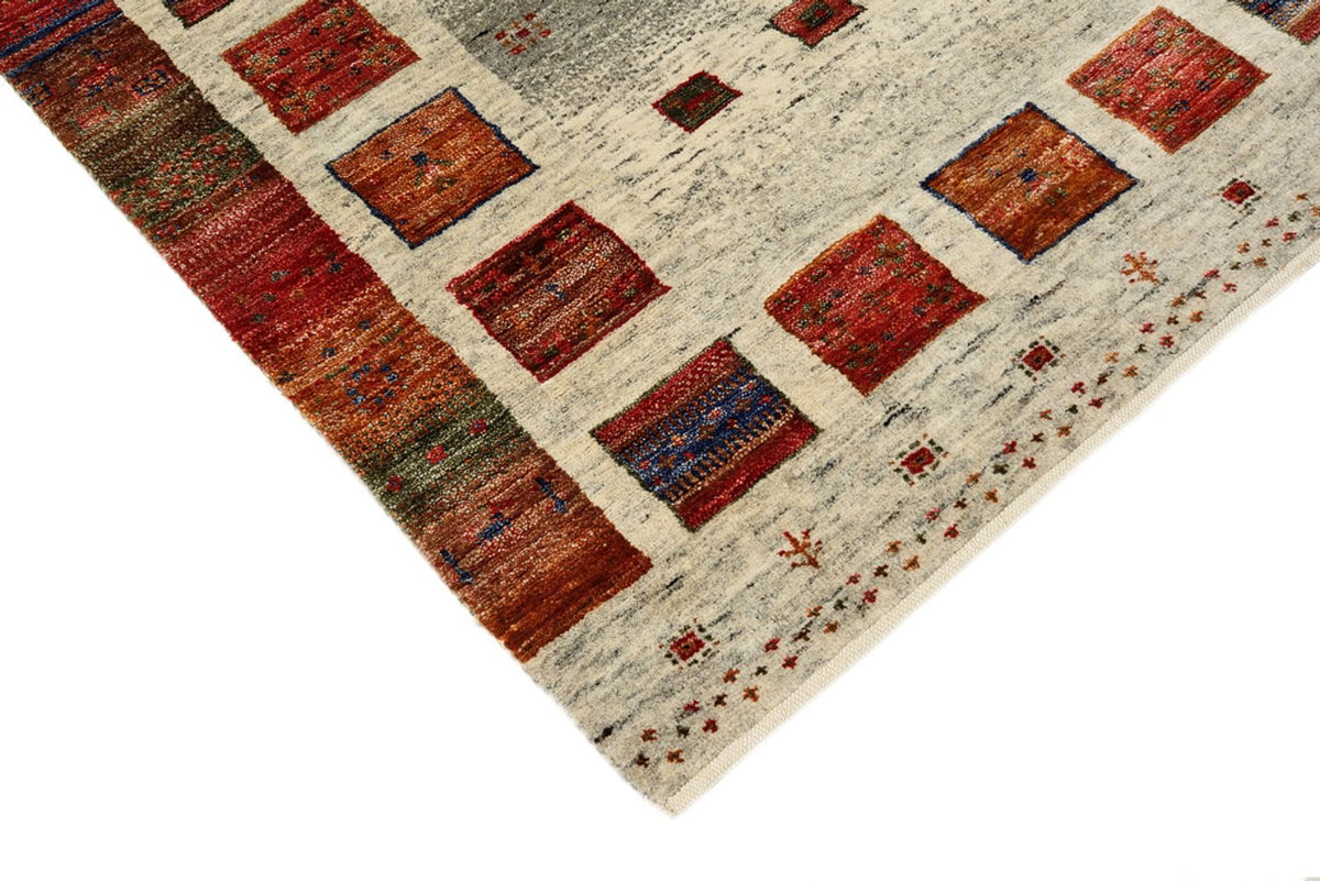 Runner Gabbeh-mattan - Loribaft Indus - 256 x 84 cm - flerfärgad