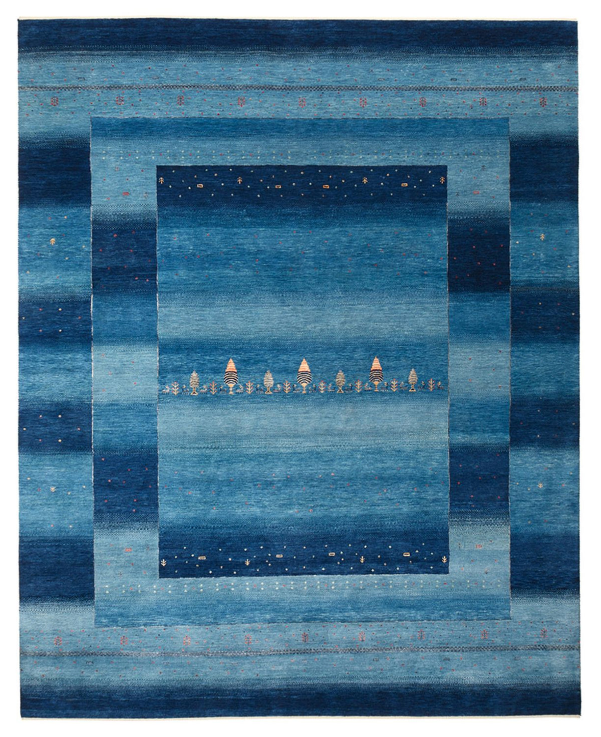 Gabbeh-mattan - Loribaft Indus - 303 x 241 cm - havsblått