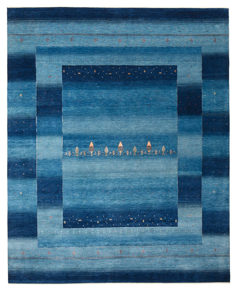 Gabbeh-mattan - Loribaft Indus - 303 x 241 cm - havsblått