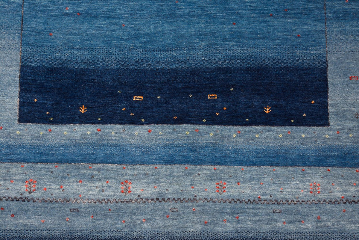 Gabbeh-mattan - Loribaft Indus - 232 x 177 cm - havsblått