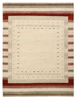 Gabbeh-mattan - Loribaft Indus - 229 x 174 cm - ljusbeige