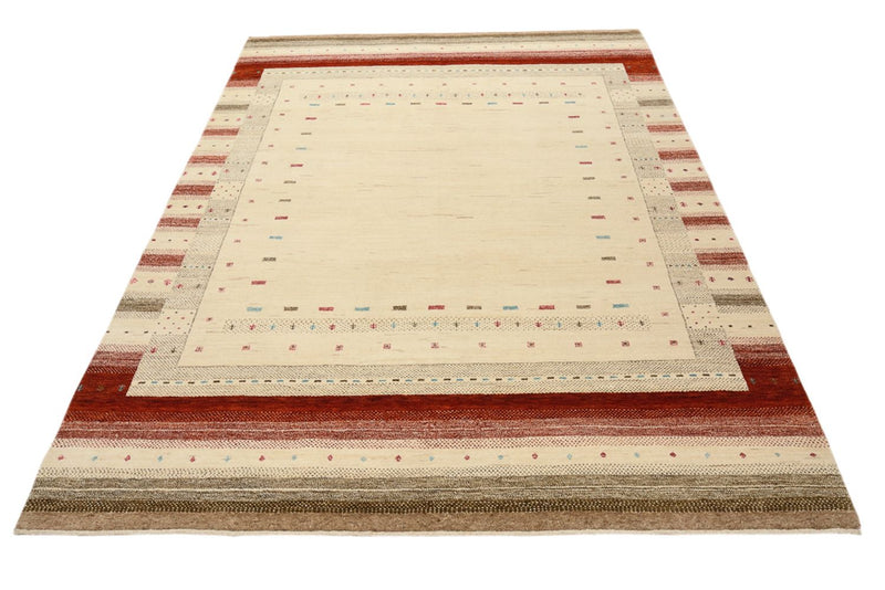 Gabbeh-mattan - Loribaft Indus - 229 x 174 cm - ljusbeige
