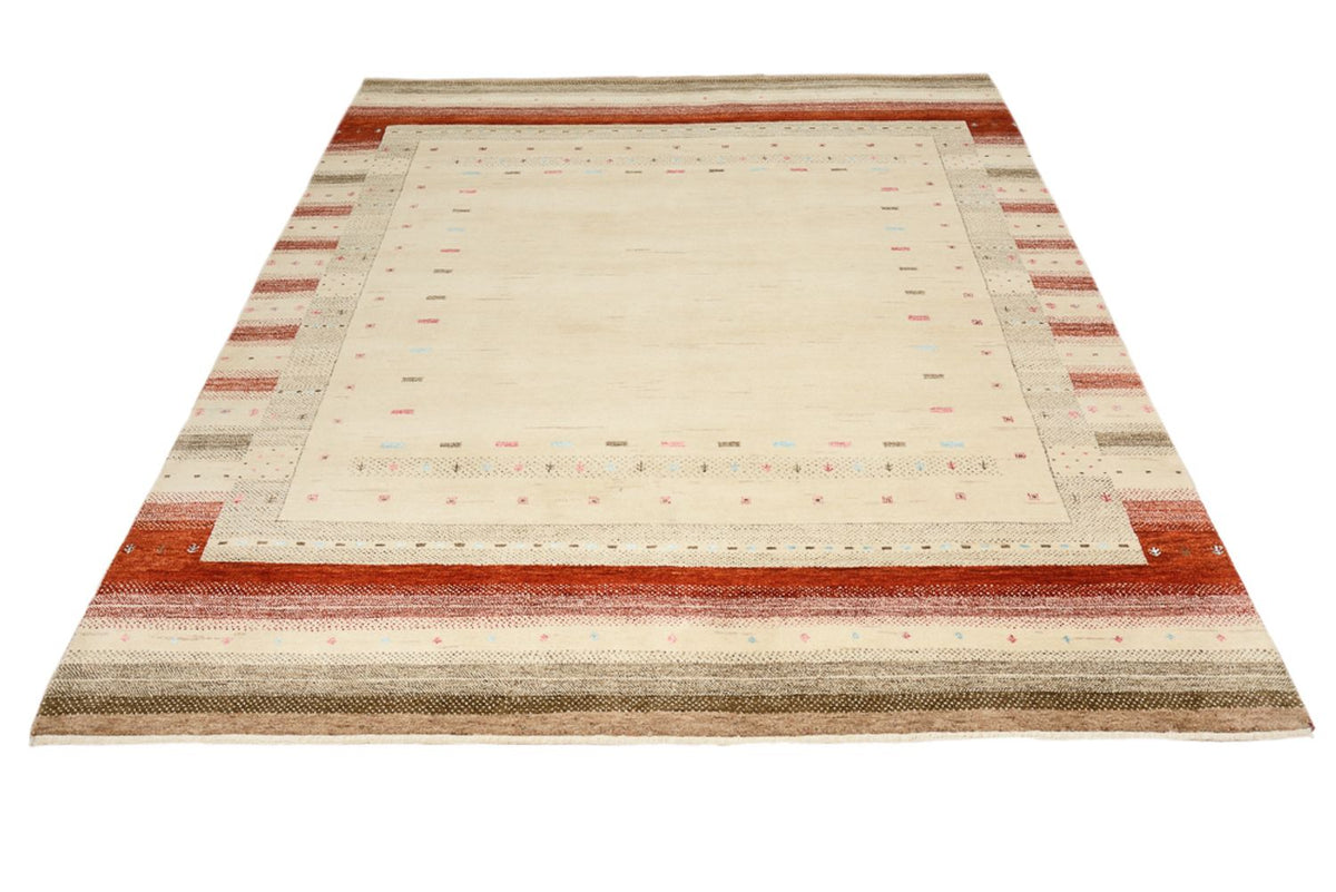 Gabbeh-mattan - Loribaft Indus - 229 x 174 cm - ljusbeige