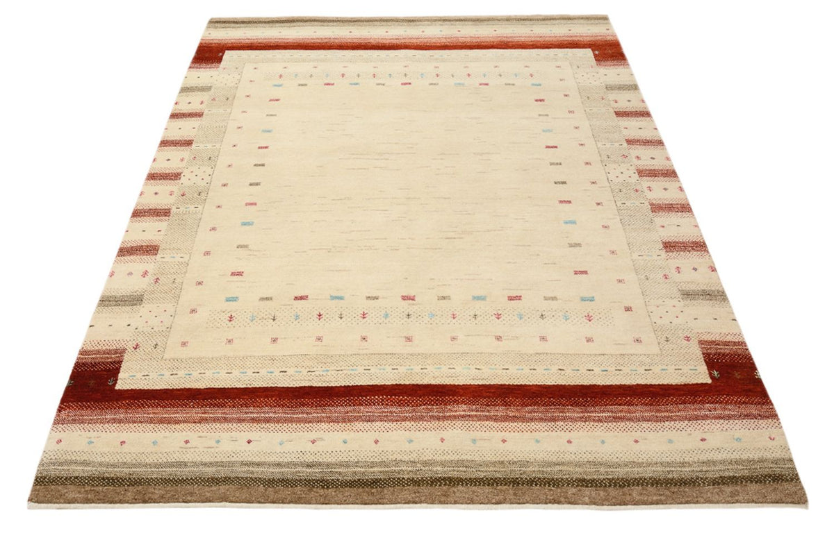 Gabbeh-mattan - Loribaft Indus - 199 x 158 cm - ljusbeige
