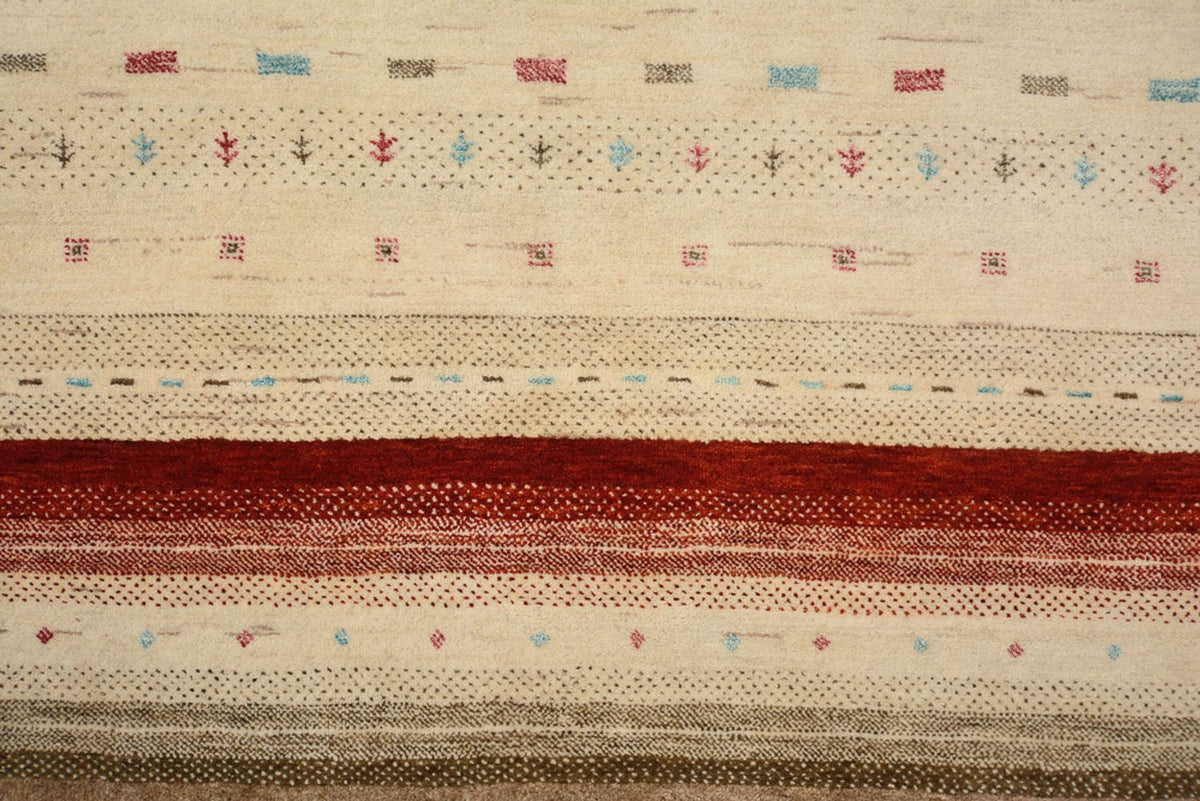 Gabbeh-mattan - Loribaft Indus - 199 x 158 cm - ljusbeige