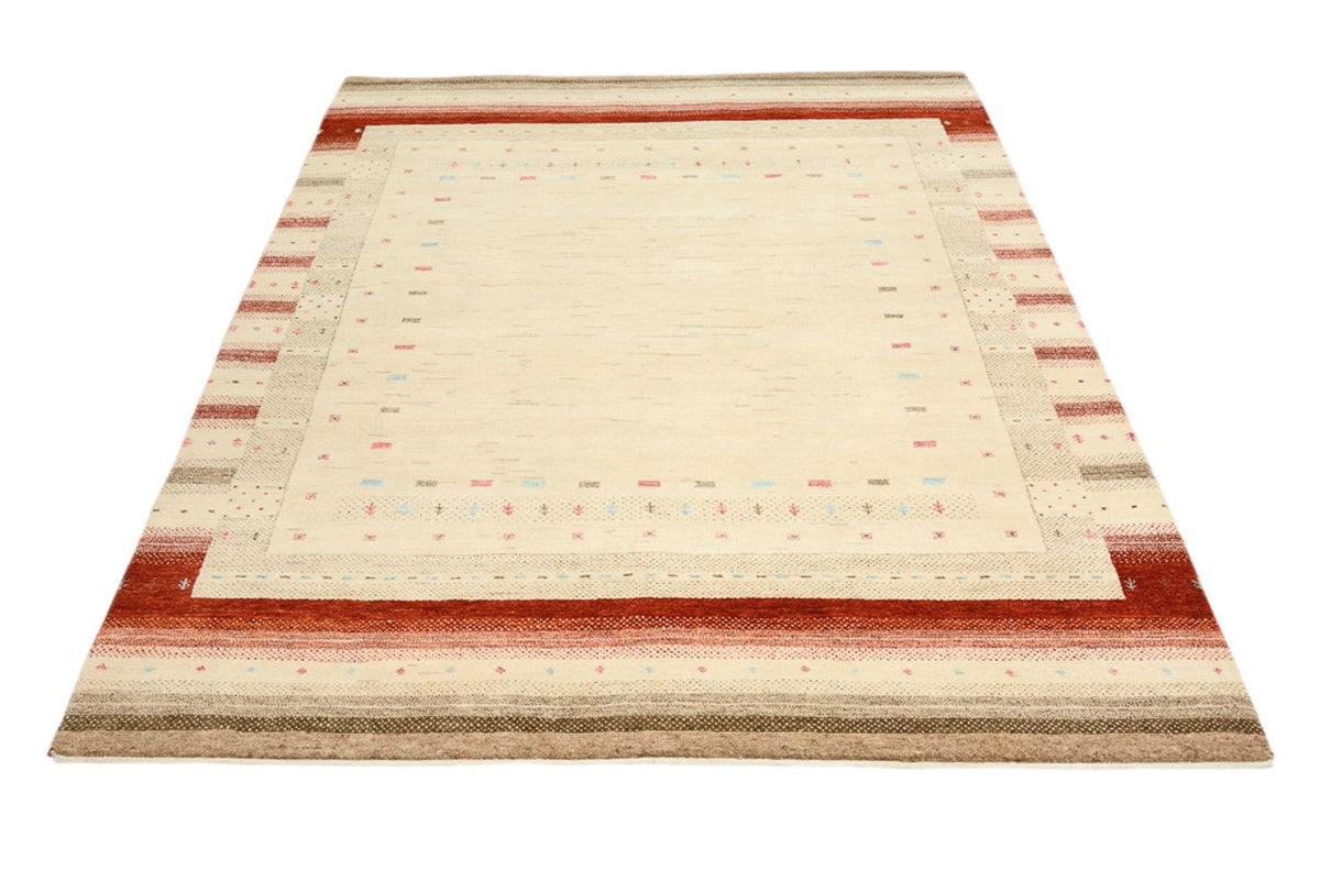 Gabbeh-mattan - Loribaft Indus - 199 x 158 cm - ljusbeige