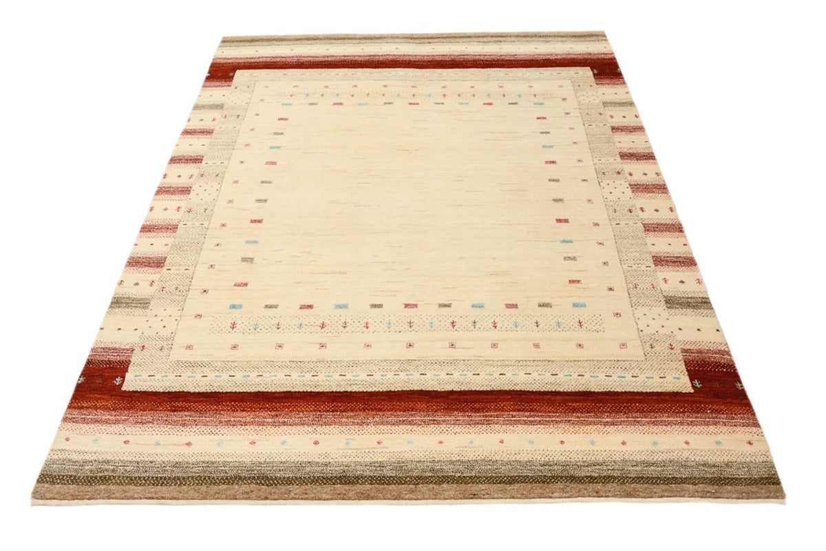 Gabbeh-mattan - Loribaft Indus - 199 x 155 cm - ljusbeige