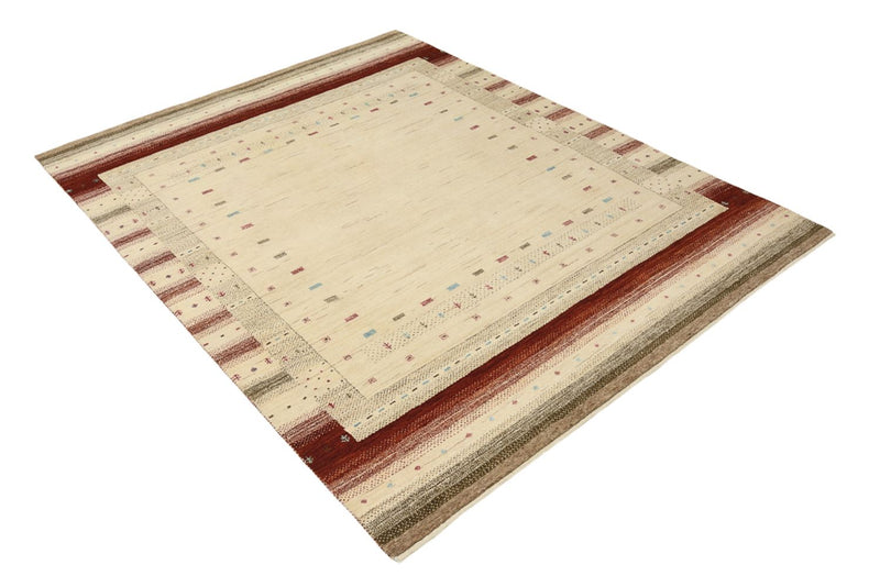 Gabbeh-mattan - Loribaft Indus - 199 x 155 cm - ljusbeige
