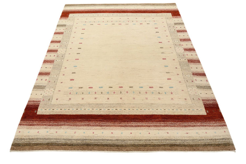 Gabbeh-mattan - Loribaft Indus - 205 x 152 cm - ljusbeige