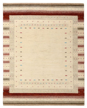 Gabbeh-mattan - Loribaft Indus - 198 x 156 cm - ljusbeige
