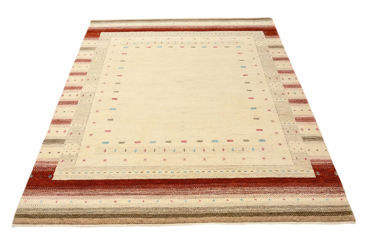 Gabbeh-mattan - Loribaft Indus - 198 x 156 cm - ljusbeige