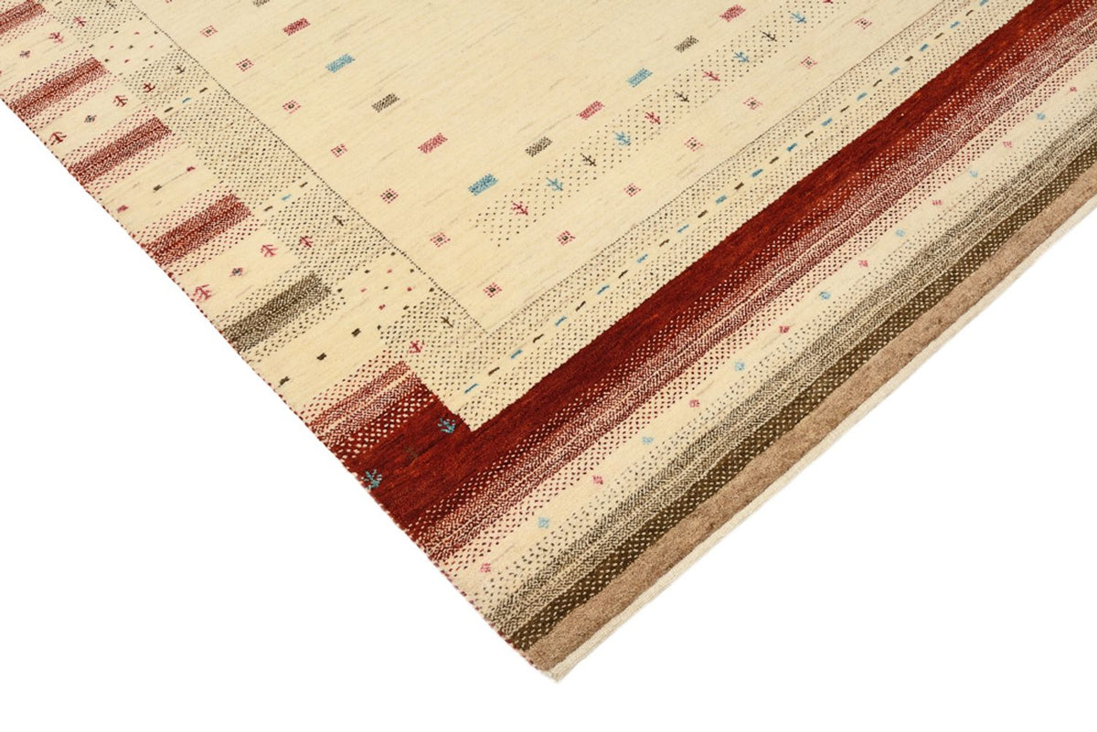 Gabbeh-mattan - Loribaft Indus - 198 x 156 cm - ljusbeige