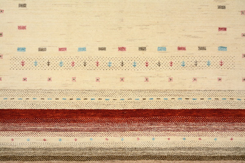 Gabbeh-mattan - Loribaft Indus - 198 x 156 cm - ljusbeige