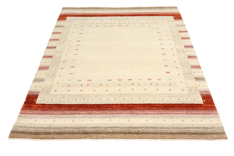 Gabbeh-mattan - Loribaft Indus - 194 x 154 cm - ljusbeige