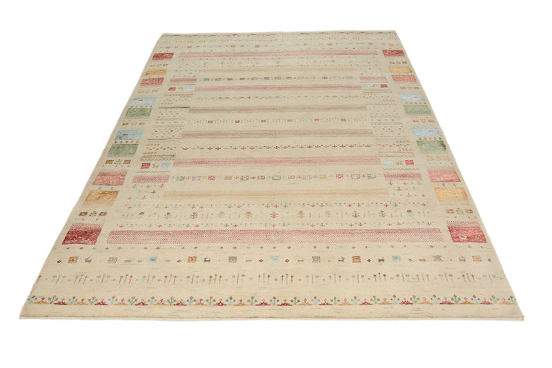Gabbeh-mattan - Loribaft Indus - 246 x 174 cm - ljusbeige