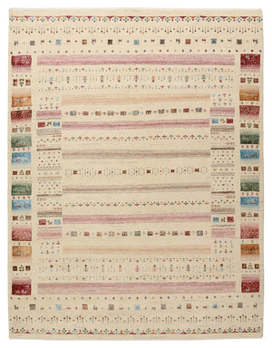 Gabbeh-mattan - Loribaft Indus - 201 x 155 cm - ljusbeige