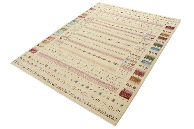 Gabbeh-mattan - Loribaft Indus - 201 x 155 cm - ljusbeige