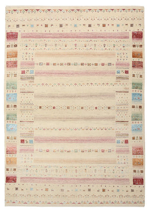 Gabbeh-mattan - Loribaft Indus - 206 x 149 cm - ljusbeige