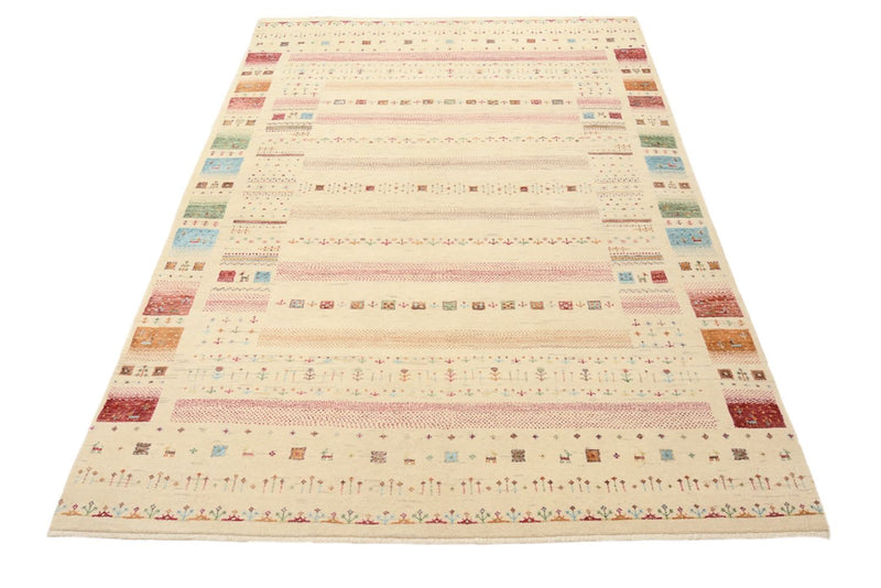 Gabbeh-mattan - Loribaft Indus - 206 x 149 cm - ljusbeige