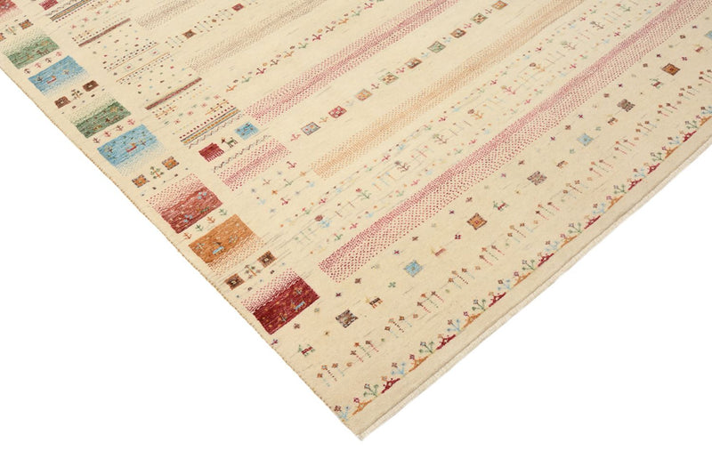 Gabbeh-mattan - Loribaft Indus - 206 x 149 cm - ljusbeige