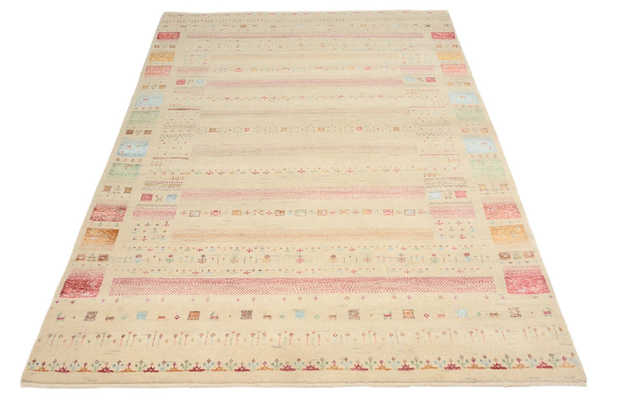 Gabbeh-mattan - Loribaft Indus - 206 x 149 cm - ljusbeige