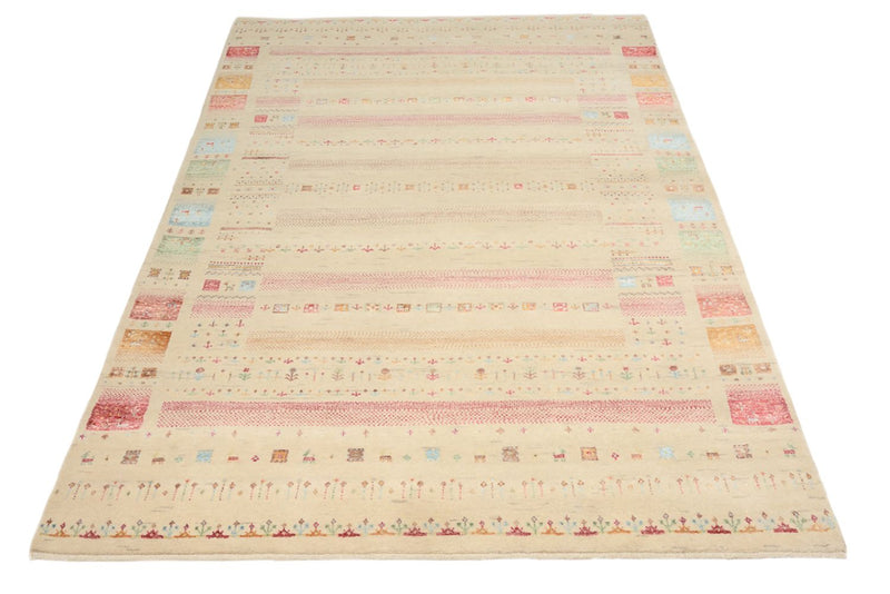 Gabbeh-mattan - Loribaft Indus - 206 x 149 cm - ljusbeige