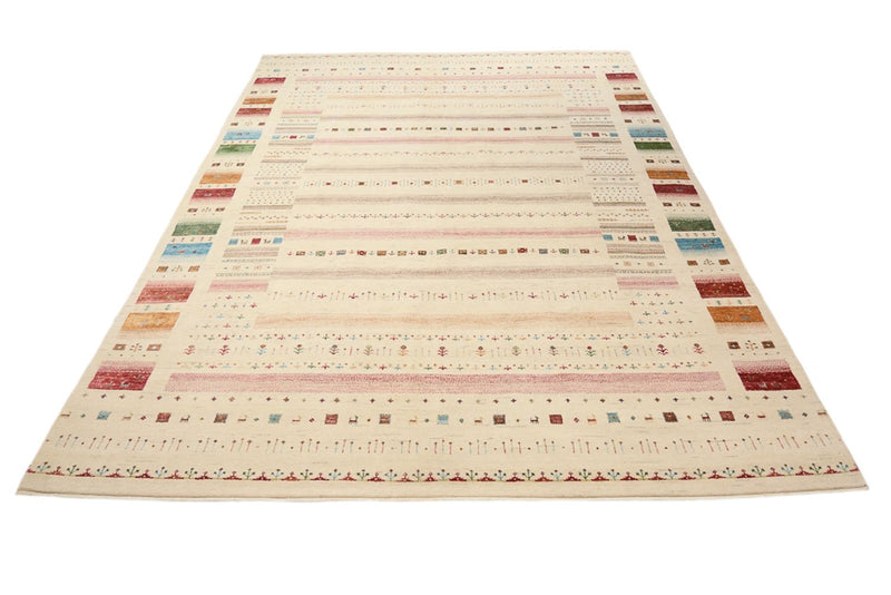 Gabbeh-mattan - Loribaft Indus - 356 x 251 cm - ljusbeige