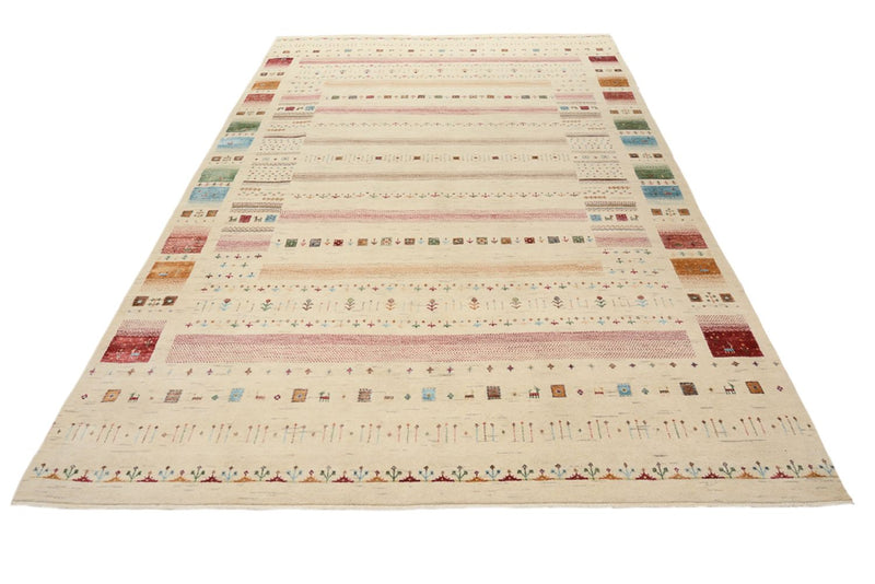 Gabbeh-mattan - Loribaft Indus - 304 x 203 cm - ljusbeige