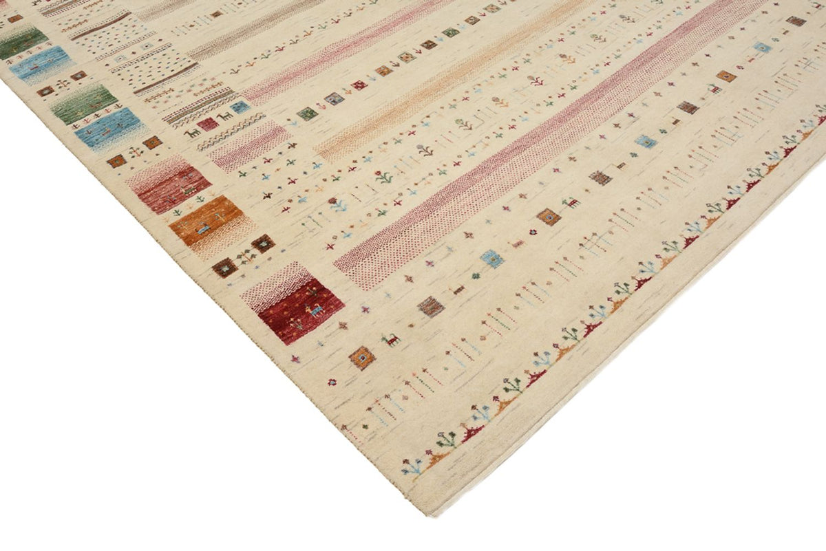 Gabbeh-mattan - Loribaft Indus - 304 x 203 cm - ljusbeige