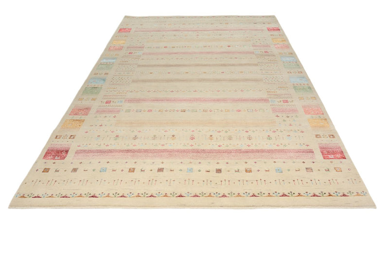 Gabbeh-mattan - Loribaft Indus - 304 x 203 cm - ljusbeige