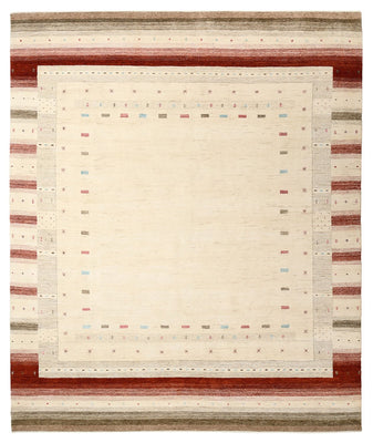 Gabbeh-mattan - Loribaft Indus - 300 x 254 cm - ljusbeige